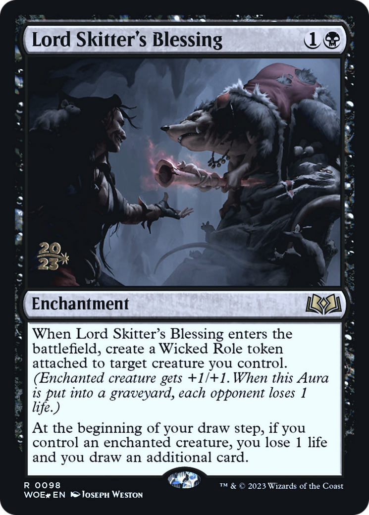Lord Skitter's Blessing (PRE-098) [Wilds of Eldraine Promos] Foil MTG Single Wizards of the Coast