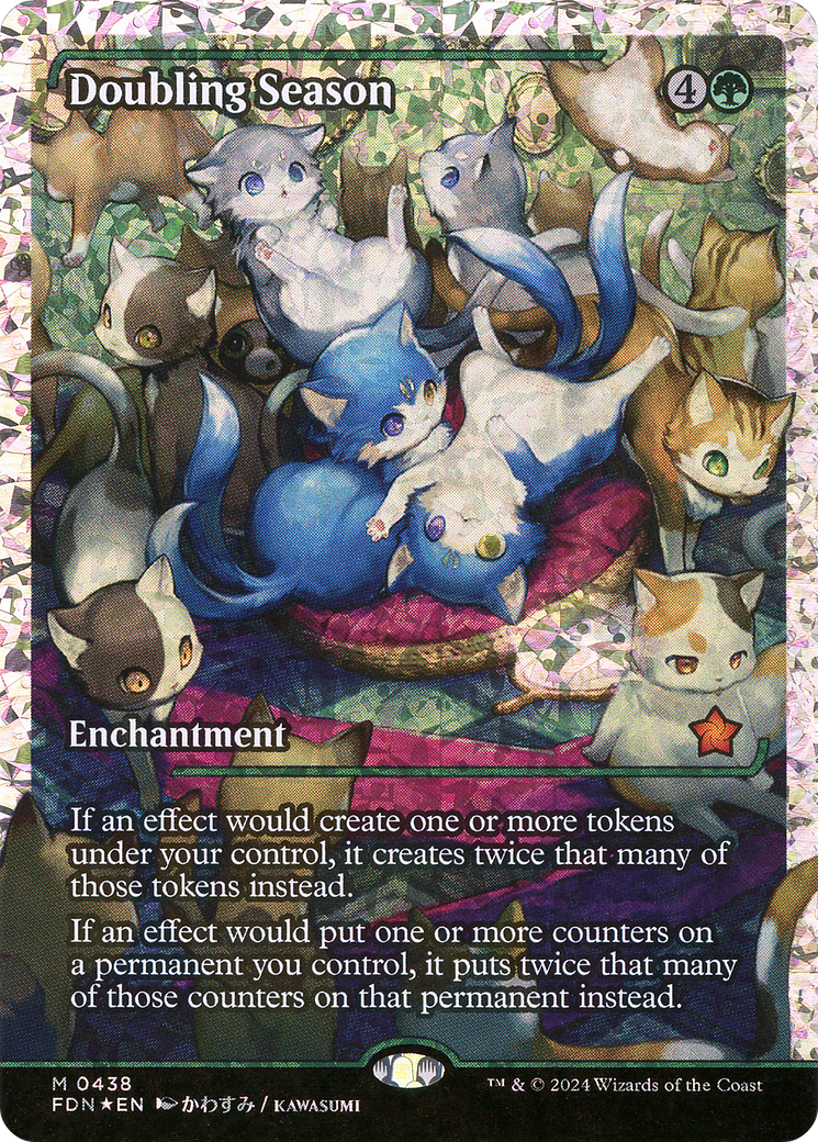 Doubling Season (FDN-438) [Foundations] (Showcase) Foil MTG Single Wizards of the Coast