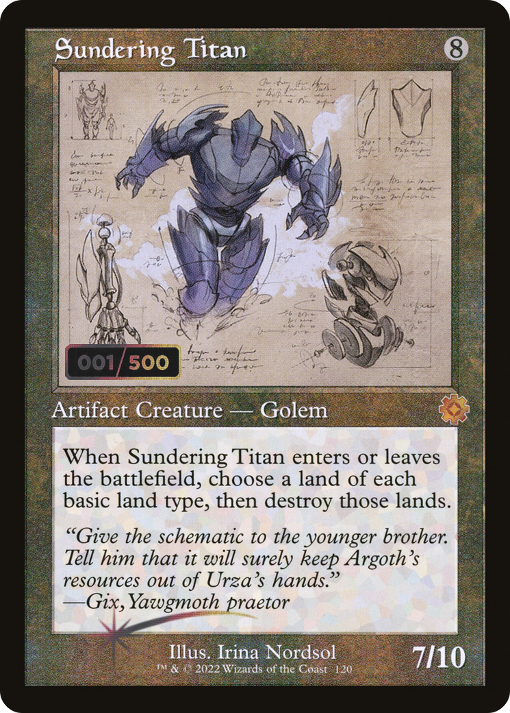 Sundering Titan (BRR-120Z) [The Brothers' War Retro Artifacts] Foil MTG Single Wizards of the Coast