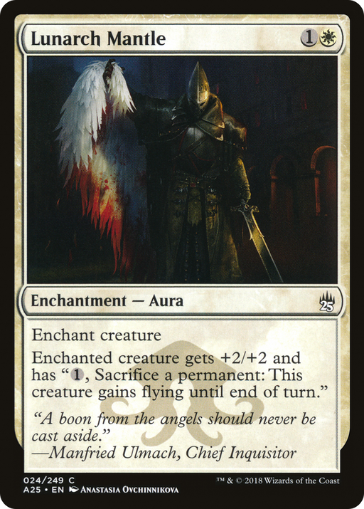 Lunarch Mantle (A25-024) [Masters 25] Foil MTG Single Wizards of the Coast