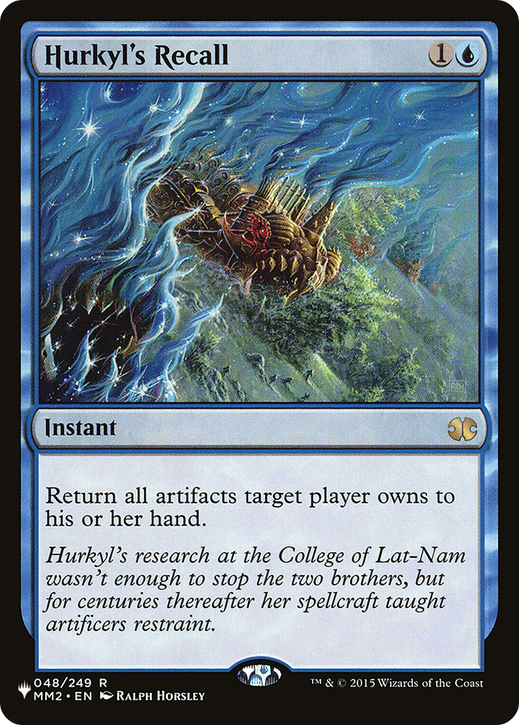 Hurkyl's Recall (LIST-MM2-48) [Mystery Booster] The List MTG Single Wizards of the Coast