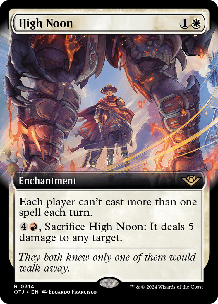 High Noon (OTJ-314) [Outlaws of Thunder Junction] (Extended Art) Foil MTG Single Wizards of the Coast