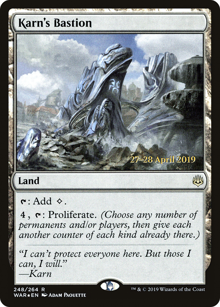 Karn's Bastion (PRE-248) [War of the Spark Promos] Foil MTG Single Wizards of the Coast