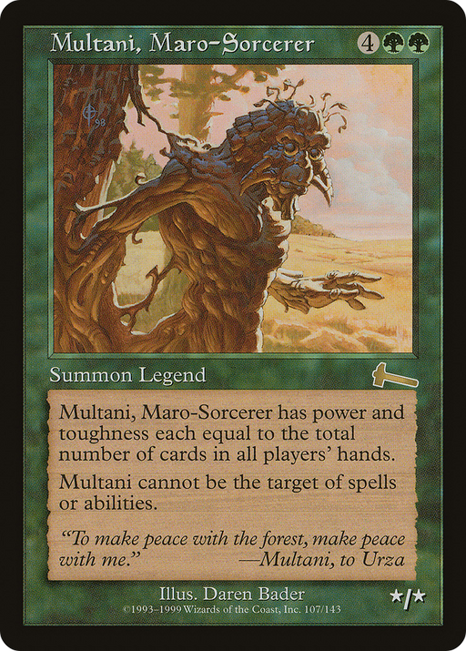 Multani, Maro-Sorcerer (ULG-107) [Urza's Legacy] MTG Single Wizards of the Coast