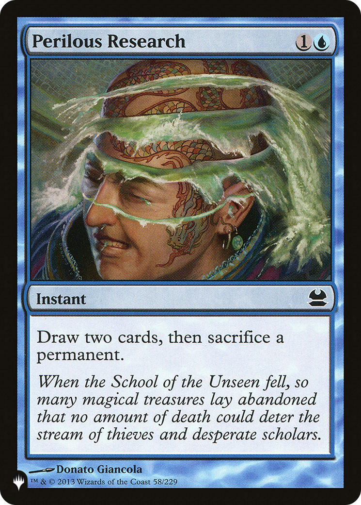 Perilous Research (LIST-MMA-58) [Mystery Booster] The List MTG Single Wizards of the Coast