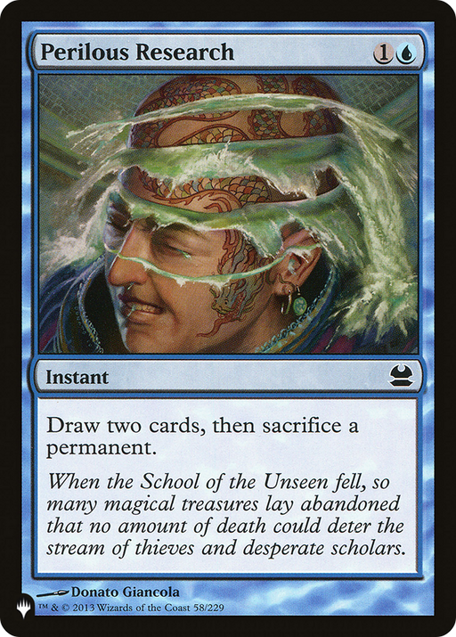 Perilous Research (LIST-MMA-58) [Mystery Booster] The List MTG Single Wizards of the Coast