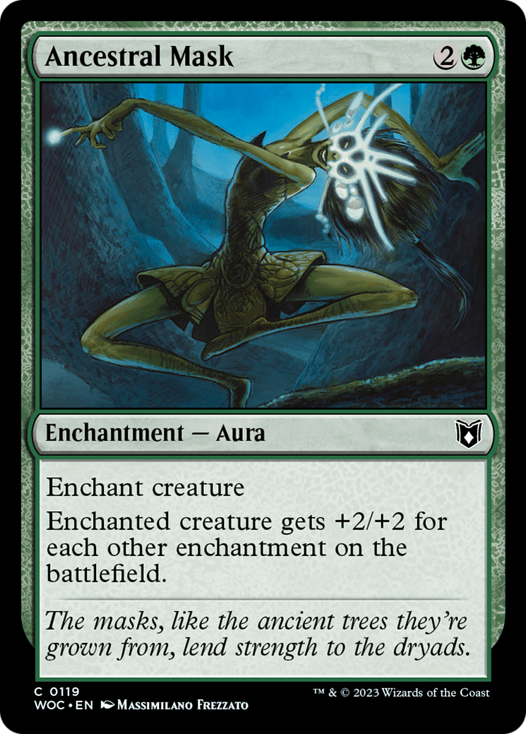 Ancestral Mask (WOC-119) [Wilds of Eldraine Commander] MTG Single Wizards of the Coast