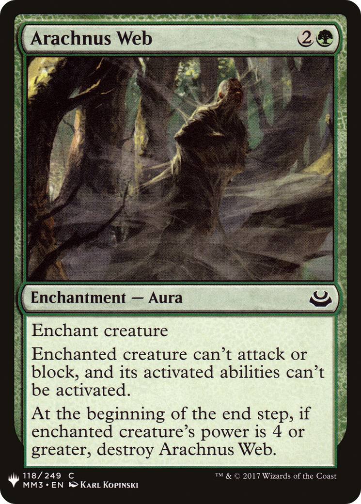 Arachnus Web (LIST-MM3-118) [Mystery Booster] The List MTG Single Wizards of the Coast