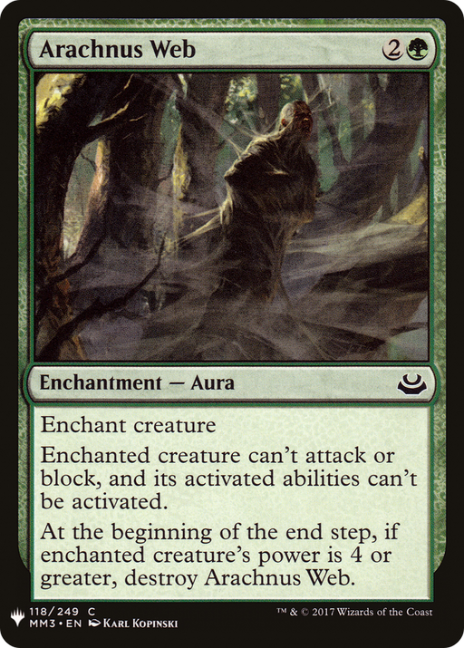 Arachnus Web (LIST-MM3-118) [Mystery Booster] The List MTG Single Wizards of the Coast