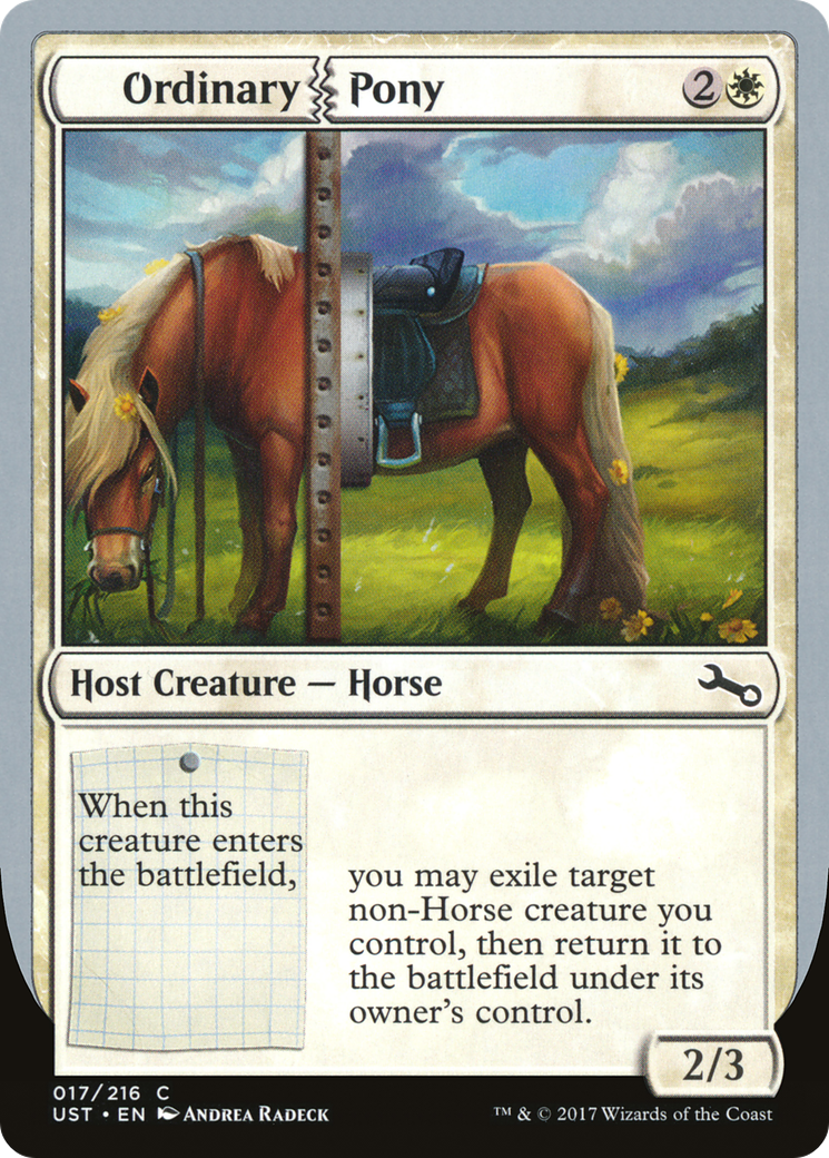 Ordinary Pony (UST-017) [Unstable] Foil MTG Single Wizards of the Coast