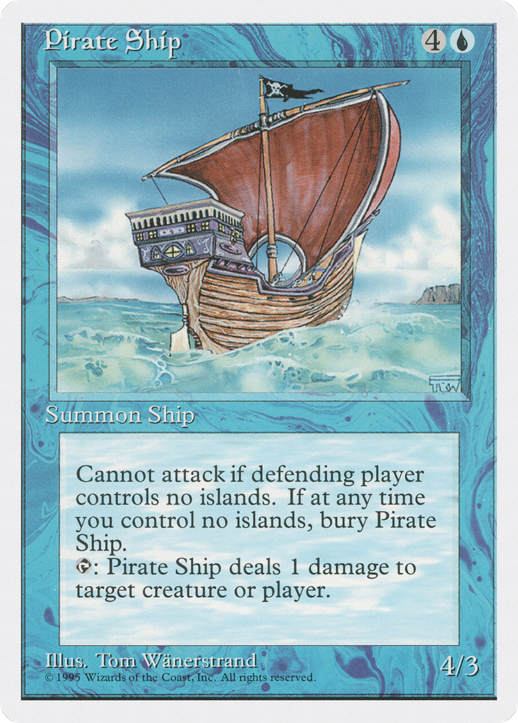 Pirate Ship (4ED-091) [Fourth Edition] MTG Single Magic: The Gathering