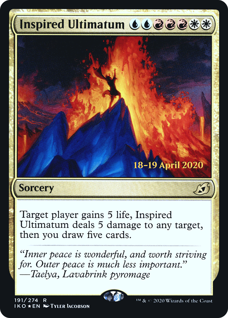 Inspired Ultimatum (PRE-191) [Ikoria: Lair of Behemoths Promos] Foil MTG Single Wizards of the Coast