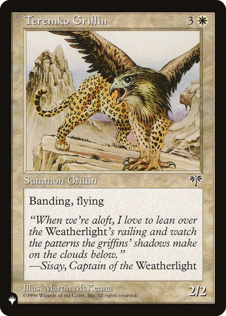 Teremko Griffin (LIST-MIR-43) [Mystery Booster] The List MTG Single Wizards of the Coast