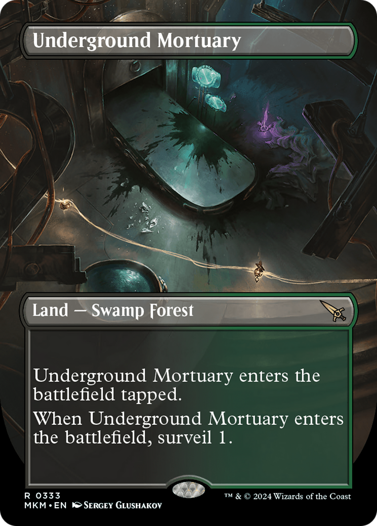 Underground Mortuary (MKM-333) [Murders at Karlov Manor] (Borderless) MTG Single Murders at Karlov Manor