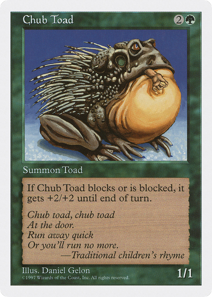 Chub Toad (5ED-283) [Fifth Edition] MTG Single Magic: The Gathering