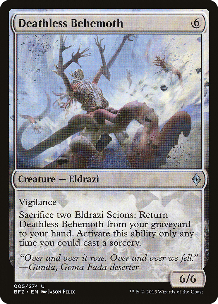 Deathless Behemoth [Battle for Zendikar] MTG Single Magic: The Gathering