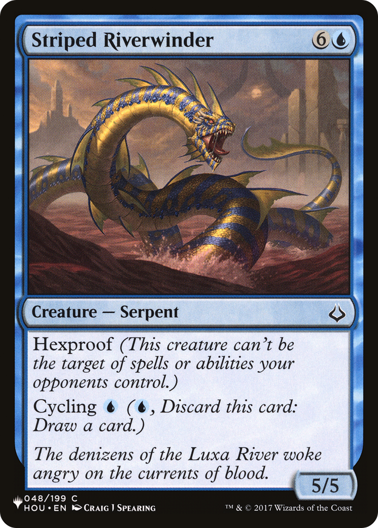Striped Riverwinder (LIST-HOU-48) [Mystery Booster] The List MTG Single Wizards of the Coast
