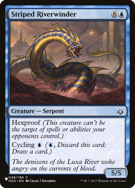 Striped Riverwinder (LIST-HOU-48) [Mystery Booster] The List MTG Single Wizards of the Coast