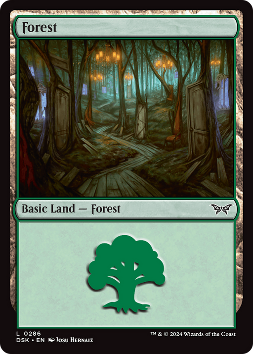 Forest (0286) (DSK-286) [Duskmourn: House of Horror] Foil MTG Single Wizards of the Coast