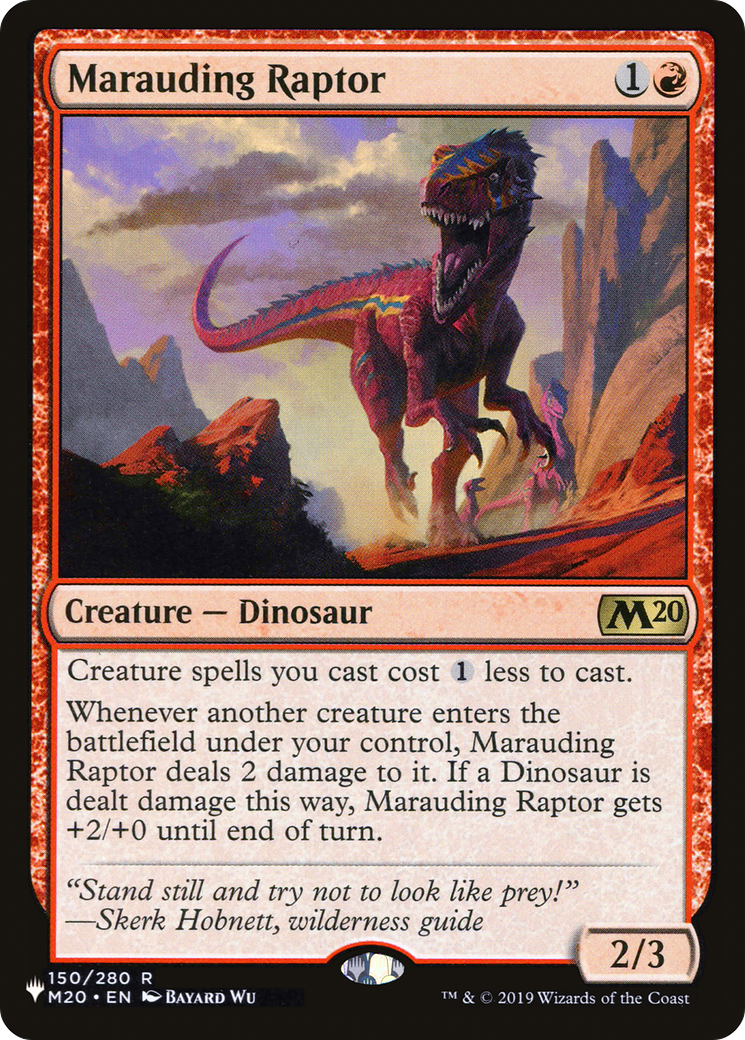 Marauding Raptor (LIST-M20-150) [Mystery Booster] The List MTG Single Wizards of the Coast