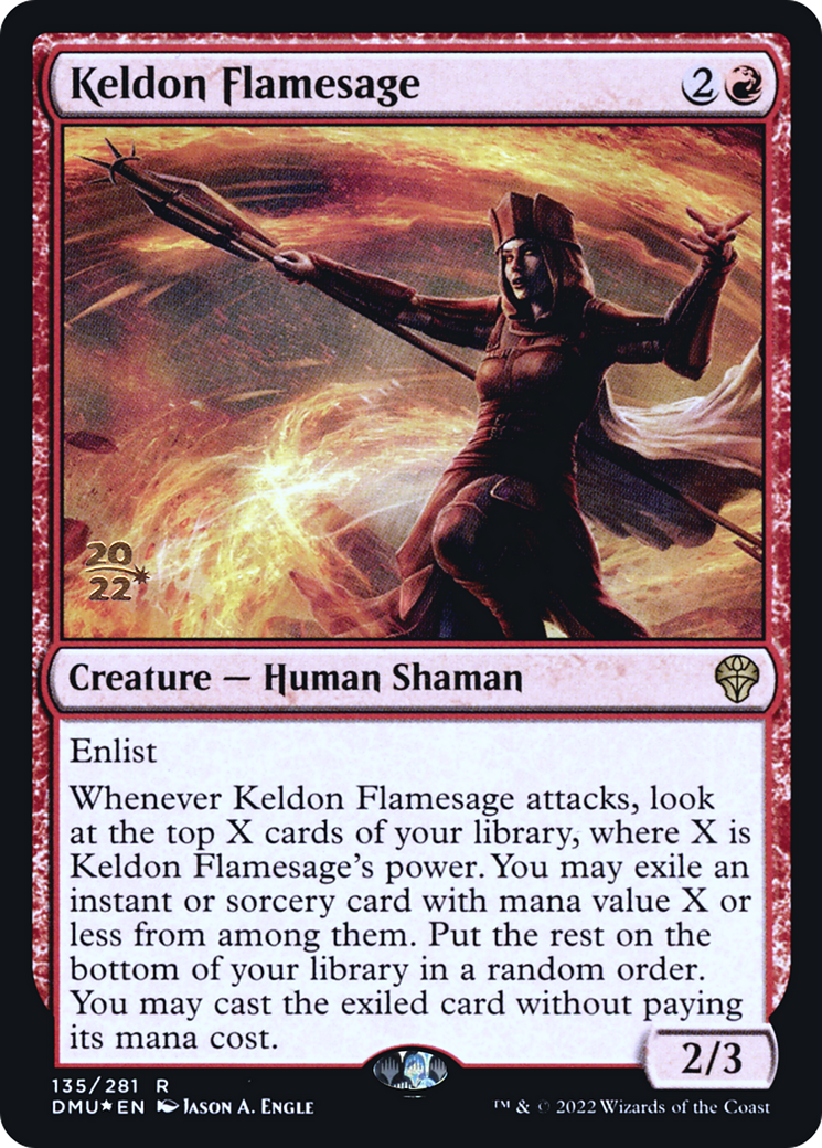 Keldon Flamesage (PRE-135S) [Dominaria United Promos] Foil MTG Single Wizards of the Coast