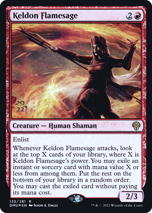 Keldon Flamesage (PRE-135S) [Dominaria United Promos] Foil MTG Single Wizards of the Coast