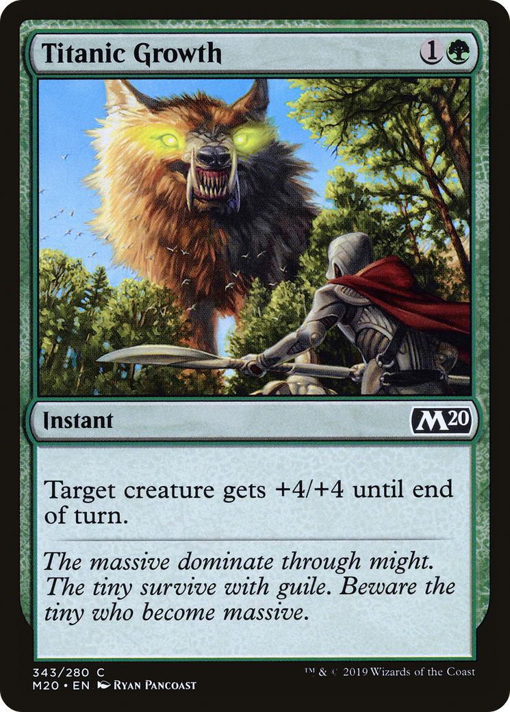Titanic Growth (M20-343) [Core Set 2020] MTG Single Wizards of the Coast