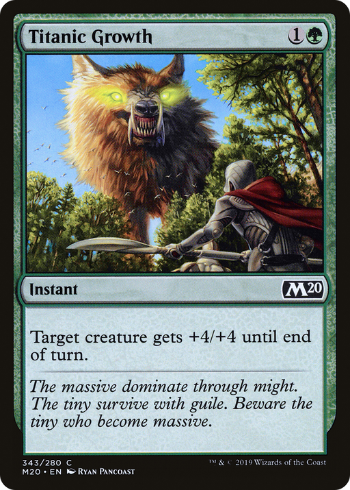 Titanic Growth (M20-343) [Core Set 2020] MTG Single Wizards of the Coast