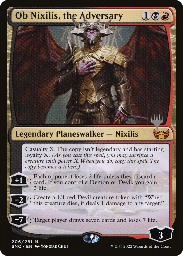 Ob Nixilis, the Adversary (PPSNC-206) [Streets of New Capenna Promos] Foil MTG Single Wizards of the Coast