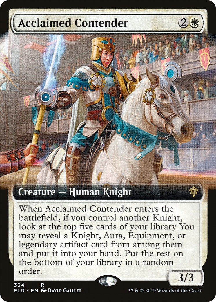Acclaimed Contender (ELD-334) [Throne of Eldraine] (Extended Art) MTG Single Wizards of the Coast