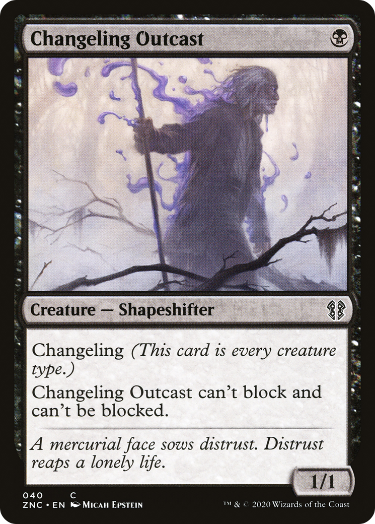 Changeling Outcast (ZNC-040) [Zendikar Rising Commander] MTG Single Wizards of the Coast