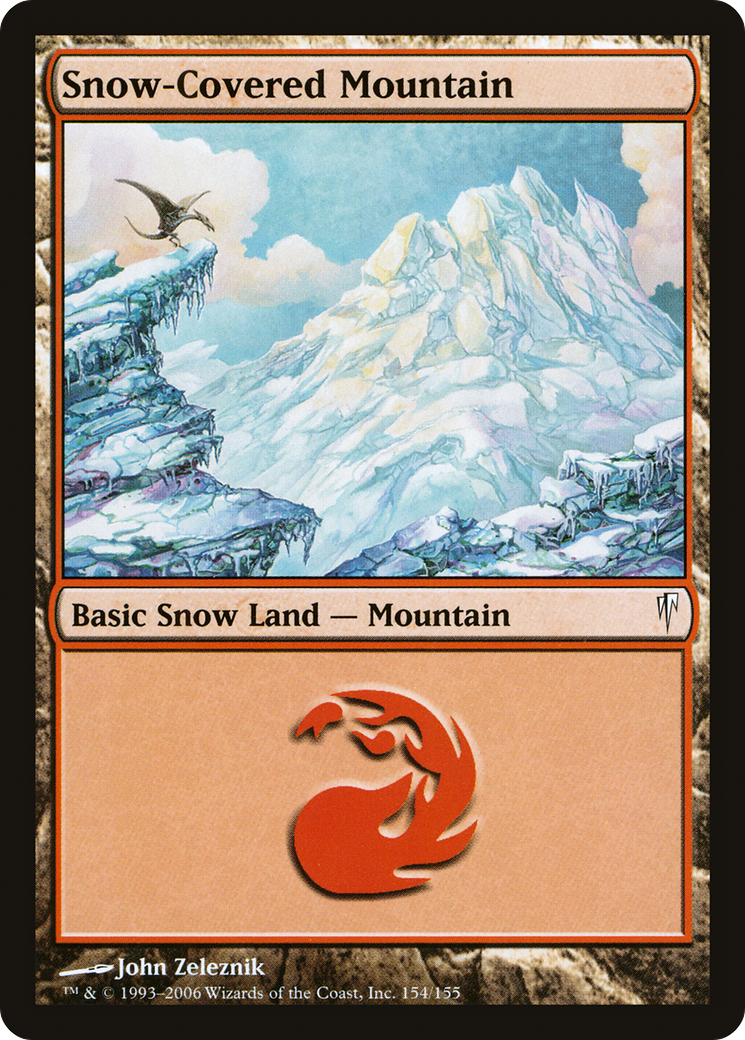 Snow-Covered Mountain (CSP-154) [Coldsnap] MTG Single Wizards of the Coast
