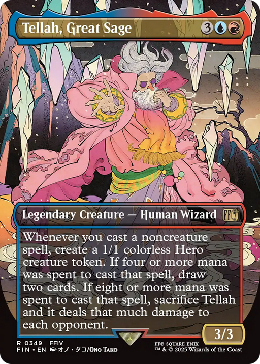 Tellah, Great Sage (FIN-349) [FINAL FANTASY] (Borderless) Foil MTG Single Wizards of the Coast