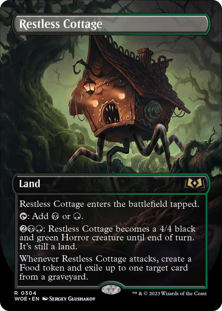 Restless Cottage (WOE-304) [Wilds of Eldraine] (Borderless) MTG Single Wizards of the Coast
