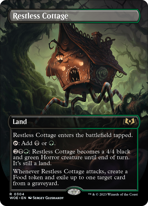 Restless Cottage (WOE-304) [Wilds of Eldraine] (Borderless) MTG Single Wizards of the Coast