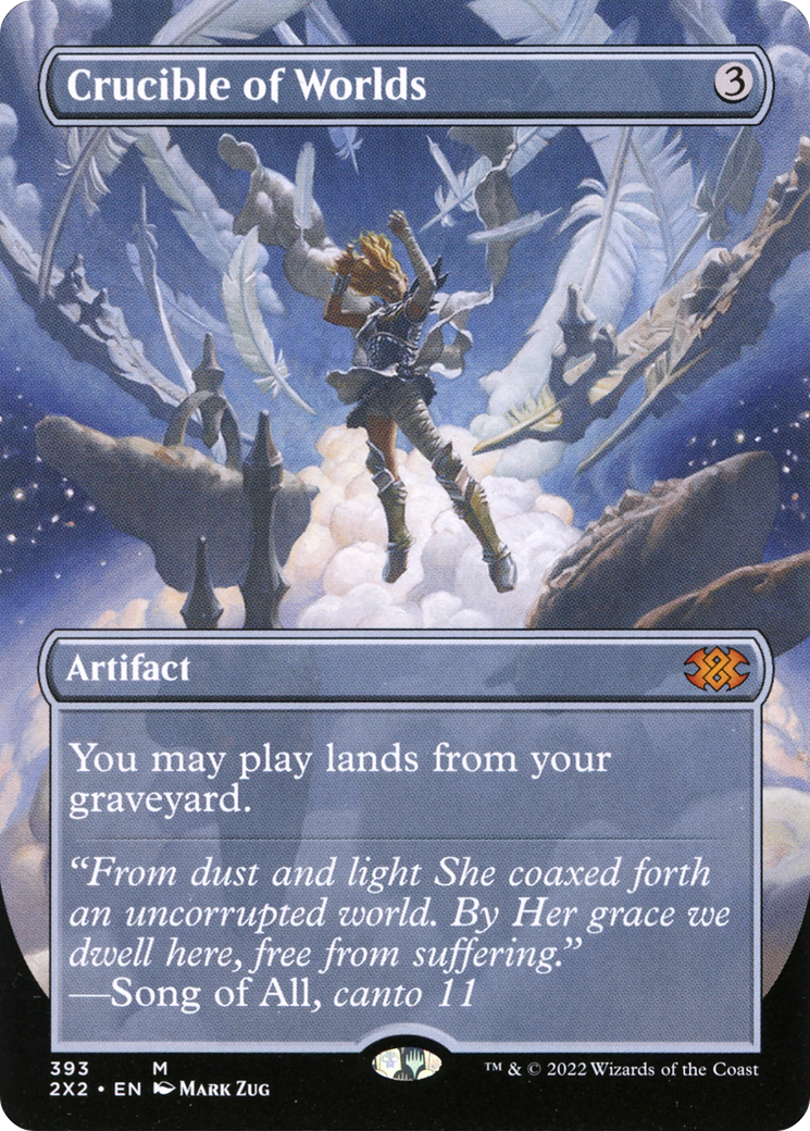 Crucible of Worlds (2X2-393) [Double Masters 2022] (Borderless) Foil MTG Single Wizards of the Coast