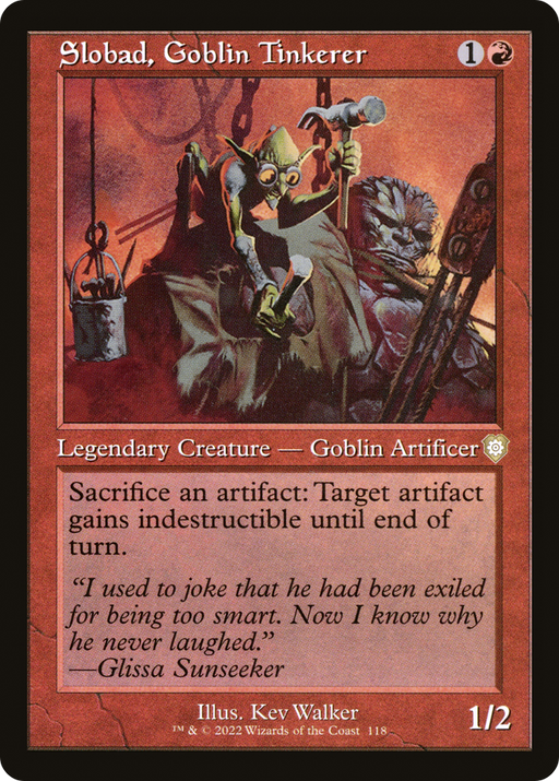 Slobad, Goblin Tinkerer (BRC-118) [The Brothers' War Commander] MTG Single Wizards of the Coast