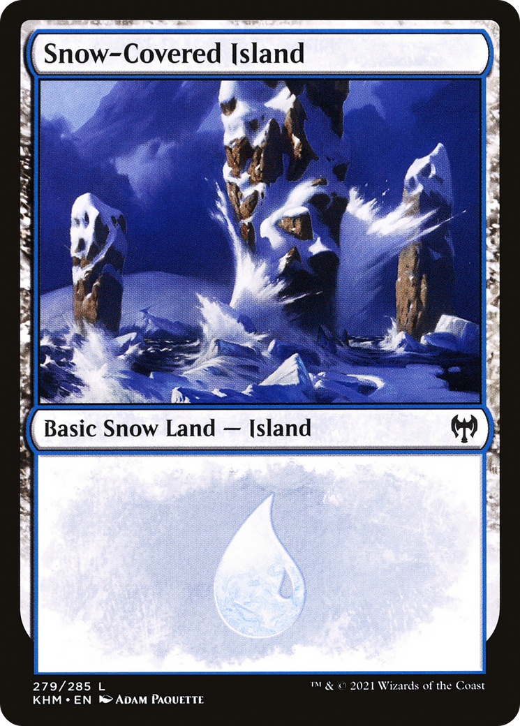 Snow-Covered Island (279) (KHM-279) [Kaldheim] Foil MTG Single Wizards of the Coast
