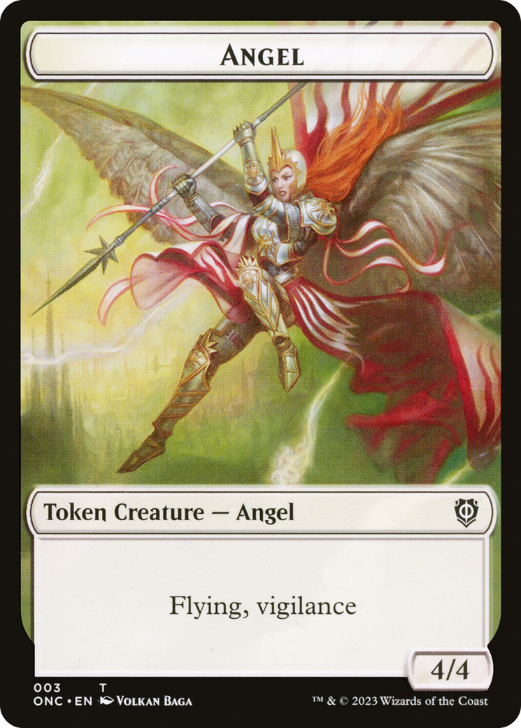 Angel (TONC-003) [Tokens] Phyrexia: All Will Be One Commander Tokens MTG Single Wizards of the Coast