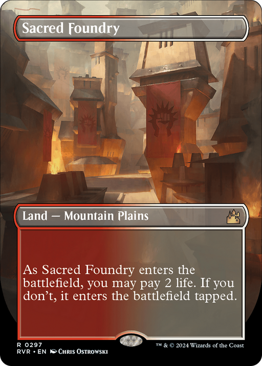 Sacred Foundry (RVR-297) [Ravnica Remastered] (Borderless) MTG Single Wizards of the Coast