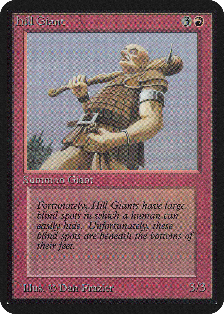 Hill Giant (LEA-) [Oldschool] Limited Edition Alpha MTG Single Wizards of the Coast