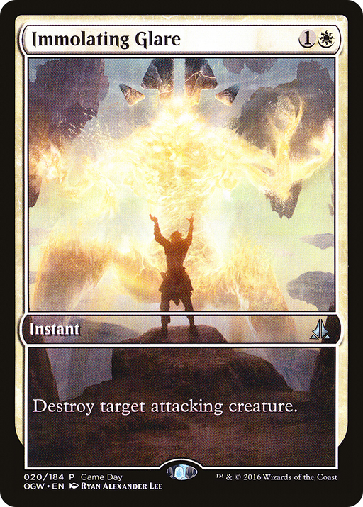 Immolating Glare (GAME-020) [Oath of the Gatewatch Promos] MTG Single Wizards of the Coast
