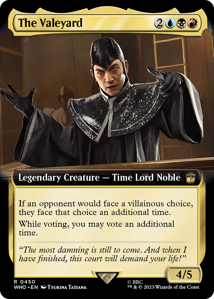 The Valeyard (WHO-450) [Doctor Who] (Extended Art) Foil MTG Single Wizards of the Coast