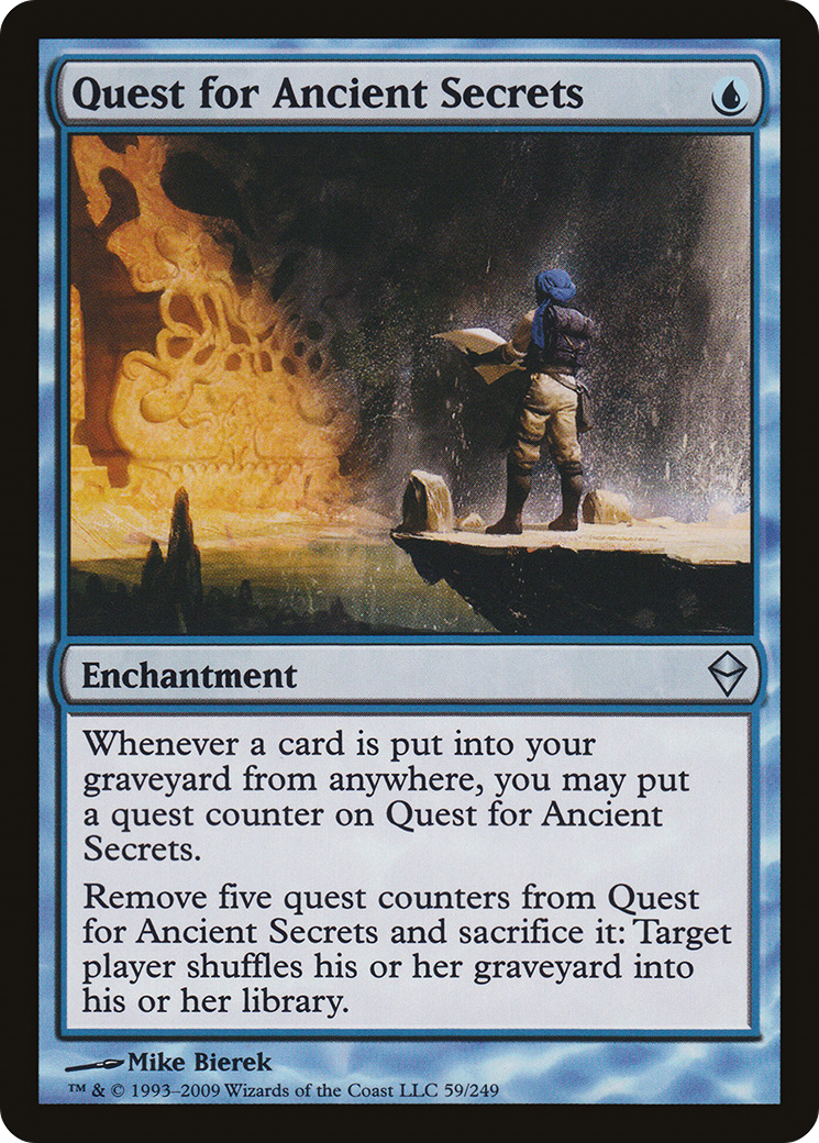 Quest for Ancient Secrets (ZEN-059) [Zendikar] Foil MTG Single Wizards of the Coast