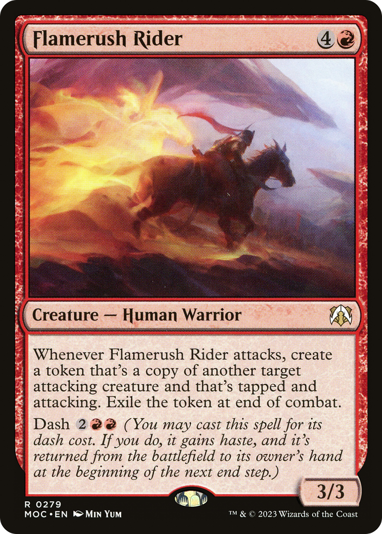 Flamerush Rider (MOC-279) [March of the Machine Commander] MTG Single Wizards of the Coast