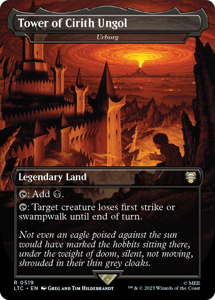 Tower of Cirith Ungol - Urborg (LTC-519) [Tales of Middle-earth Commander] (Borderless) Foil MTG Single Wizards of the Coast