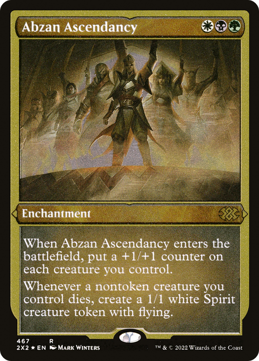 Abzan Ascendancy (Foil Etched) (2X2-467) [Double Masters 2022] Foil MTG Single Wizards of the Coast