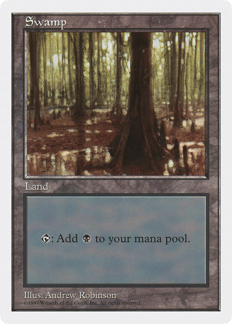Swamp (5ED-439) [Fifth Edition] MTG Single Magic: The Gathering