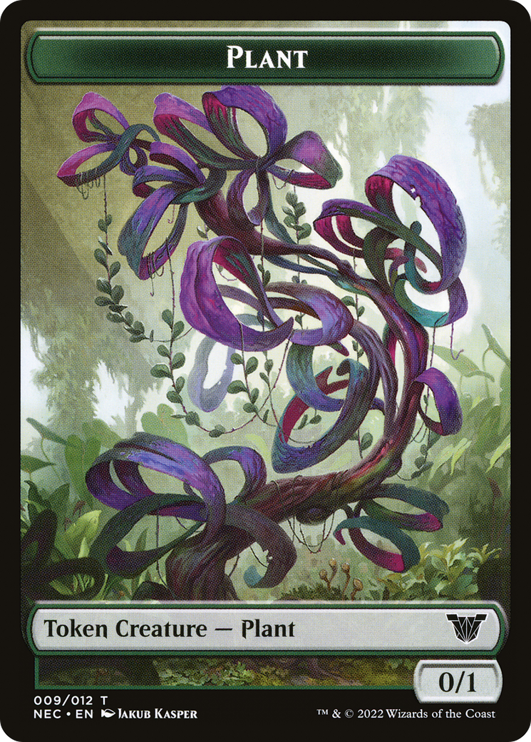 Plant (TNEC-009) [Tokens] Neon Dynasty Commander Tokens Foil MTG Single Wizards of the Coast