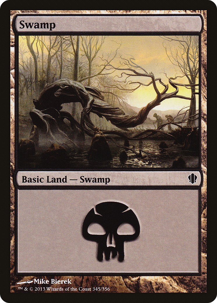 Swamp (345) (C13-345) [Commander 2013] MTG Single Wizards of the Coast